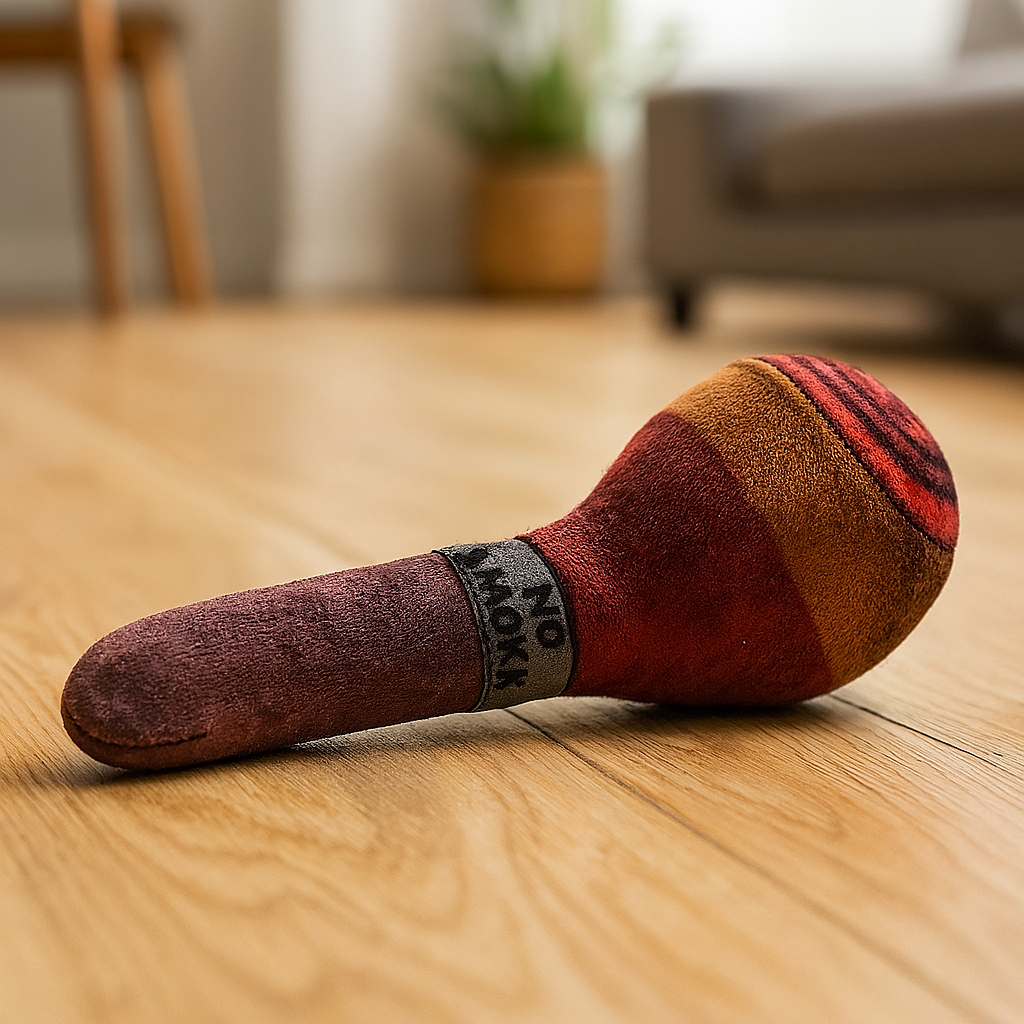 "Plof & Blaf: Het Pluche ‘Sigaret’ Hondenspeeltje – Voor Rokende Pootjes!"