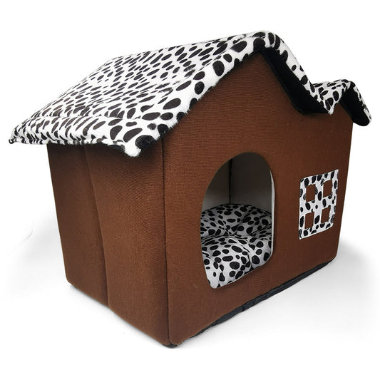 Hondenhuis met Dubbele Laag – Warm, Gezellig en Speels Design