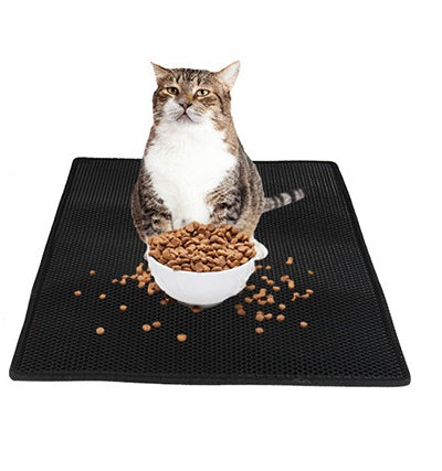 Waterdichte Kattenbakmat – Honingraatstructuur & Urinebestendig | Anti-Rommel Kattenmat