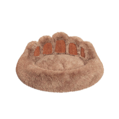 🐾 Zacht & Knus Dierenbed in Beerpoot-Vorm – Voor Kleine en Middelgrote Honden & Katten
