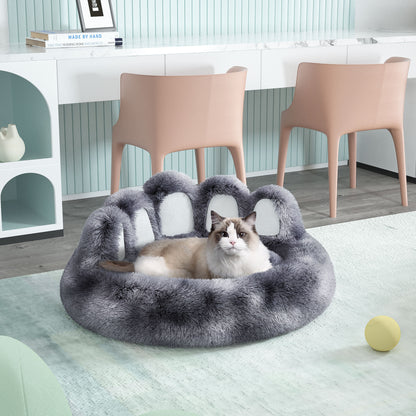 🐾 Zacht & Knus Dierenbed in Beerpoot-Vorm – Voor Kleine en Middelgrote Honden & Katten