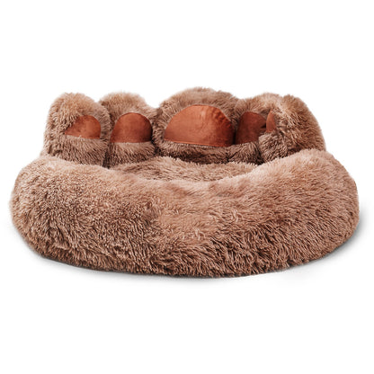 🐾 Zacht & Knus Dierenbed in Beerpoot-Vorm – Voor Kleine en Middelgrote Honden & Katten
