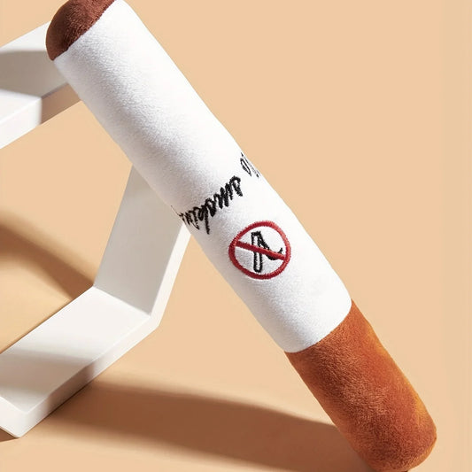 "Voor Honden die Even een Trekje Nodig Hebben – Pluche Sigaret Speeltje (100% Rookvrij)"