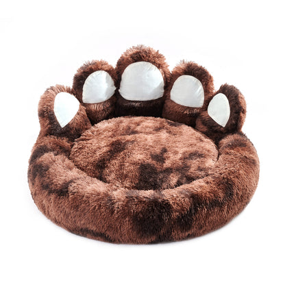 🐾 Zacht & Knus Dierenbed in Beerpoot-Vorm – Voor Kleine en Middelgrote Honden & Katten