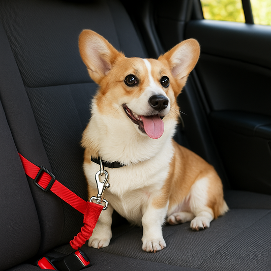 Reflecterende en Gevoerde Autogordel voor Honden – Veilig & Comfortabel Reizen