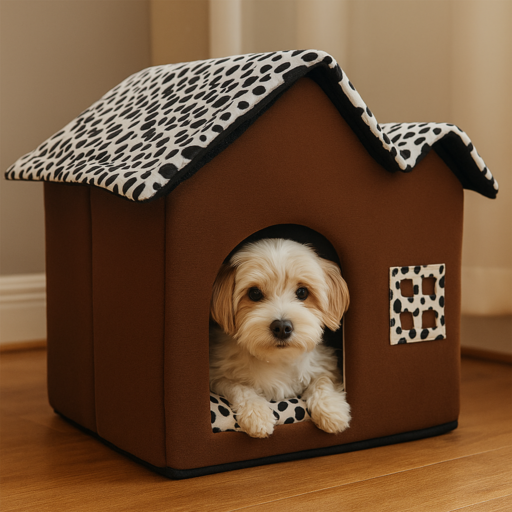 Hondenhuis met Dubbele Laag – Warm, Gezellig en Speels Design