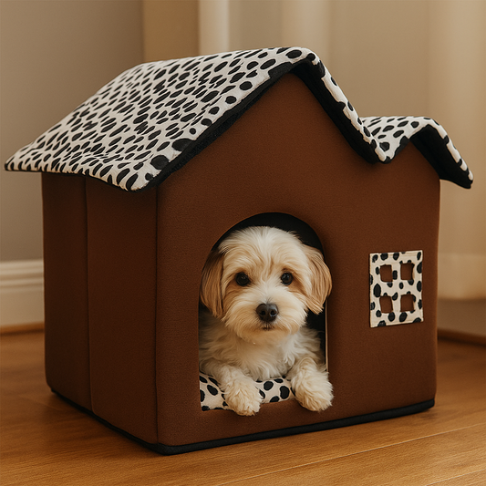 Hondenhuis met Dubbele Laag – Warm, Gezellig en Speels Design