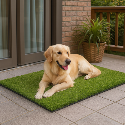 „Hygienische Hundetoilette aus Grasmatte – Wiederverwendbare und professionelle Lösung für drinnen und draußen“