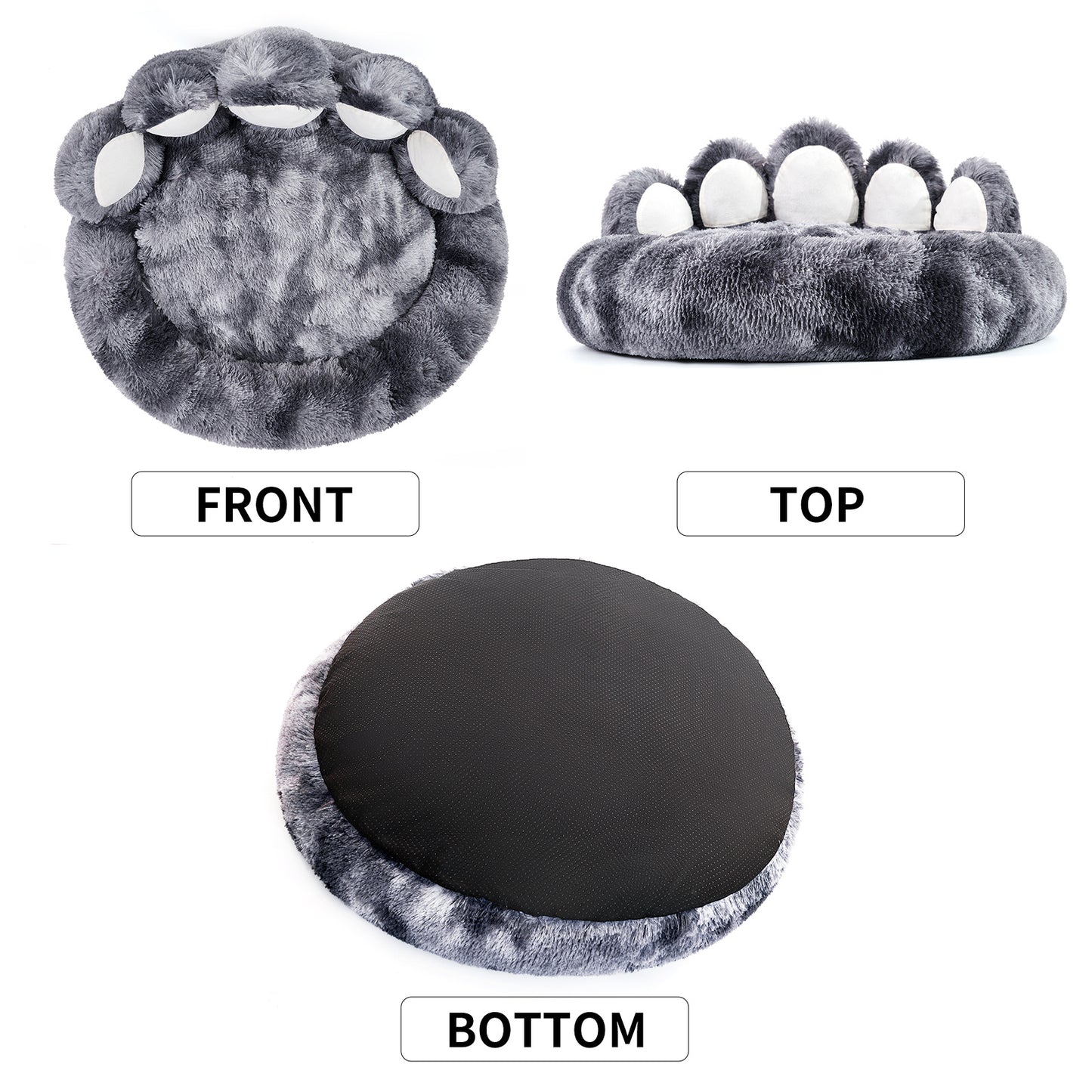 🐾 Zacht & Knus Dierenbed in Beerpoot-Vorm – Voor Kleine en Middelgrote Honden & Katten