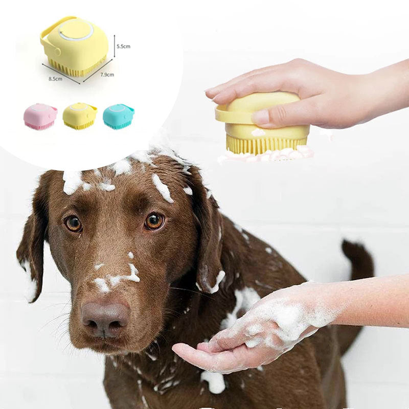 Siliconen Hond & Kat Massagehandschoen – Badborstel met Shampooreservoir voor Verzorging en Reiniging
