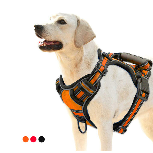 Anti-Trek Hondentuigje – Ademend & Reflecterend Verstelbaar Harnas voor Honden